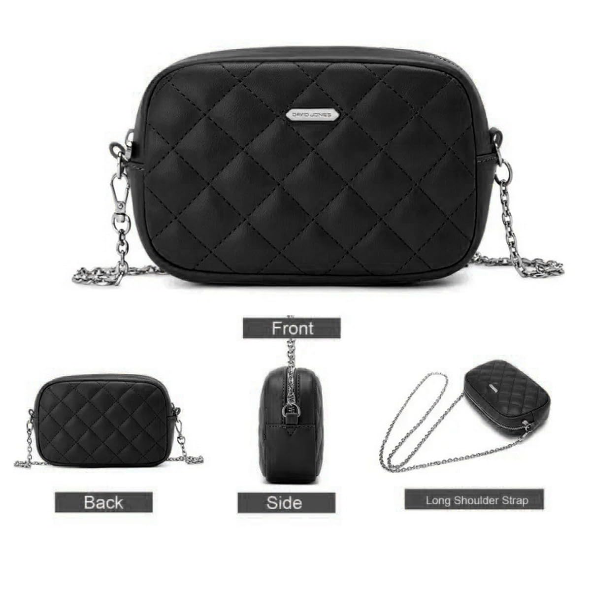 Mini sac bandoulière matelassé chaine David Jones