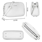 Sac bandoulière multipoche à 3 compartiments David Jones