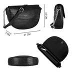 Petit sac bandoulière crocodile David Jones