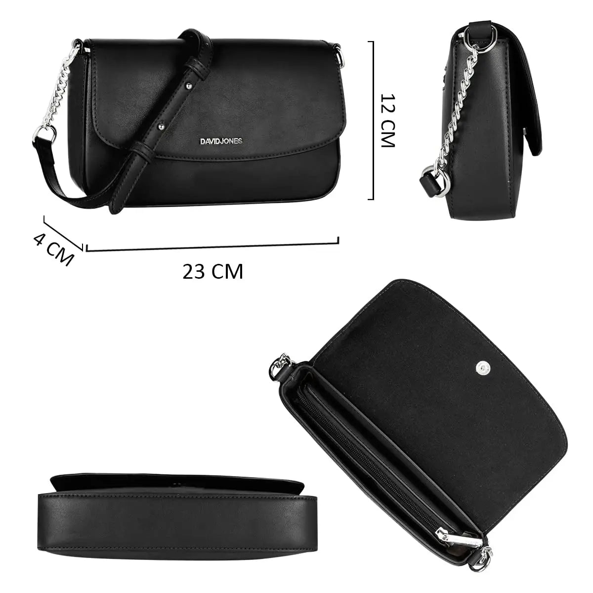 Sac bandoulière à rabat David Jones