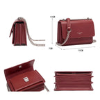 Sac bandoulière chaîne rabat David Jones