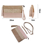Sac bandoulière souple pailletté tricolore pompon CRAZYCHIC