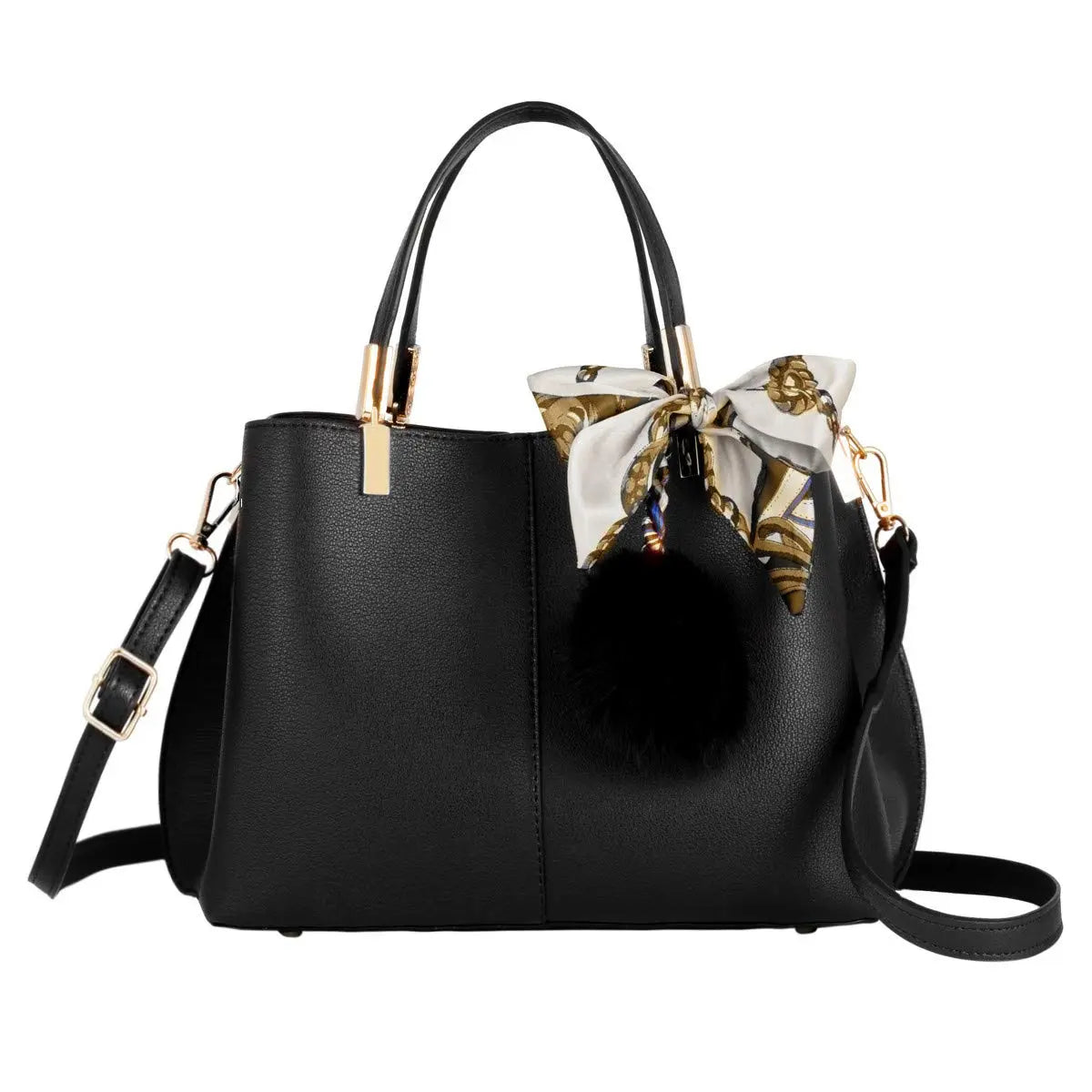 Sac à main femme tricolore pompon CRAZYCHIC