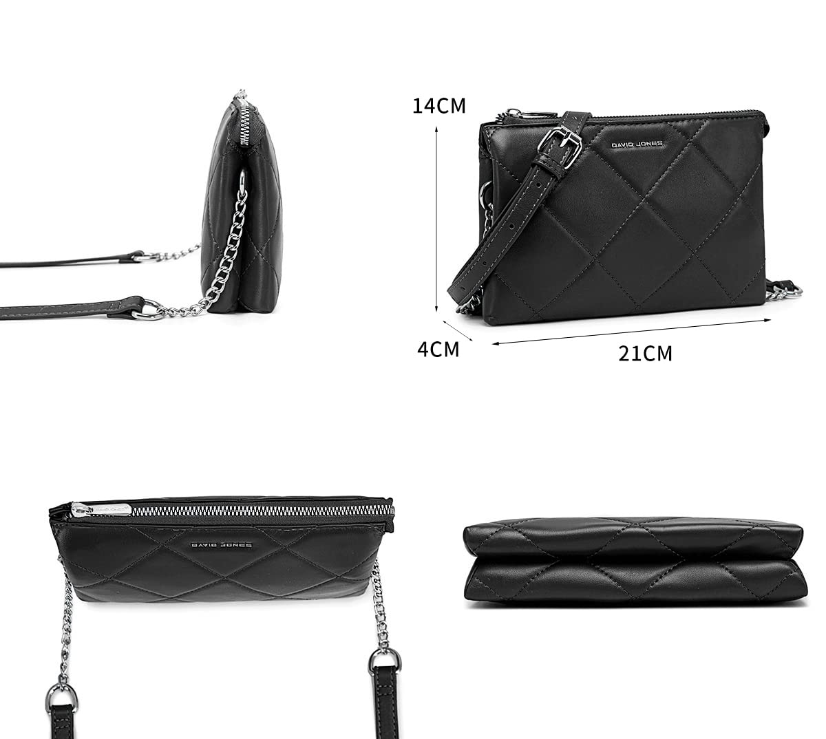 Petite pochette bandoulière matelassé David Jones