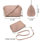 Petit sac bandoulière trapèze David Jones