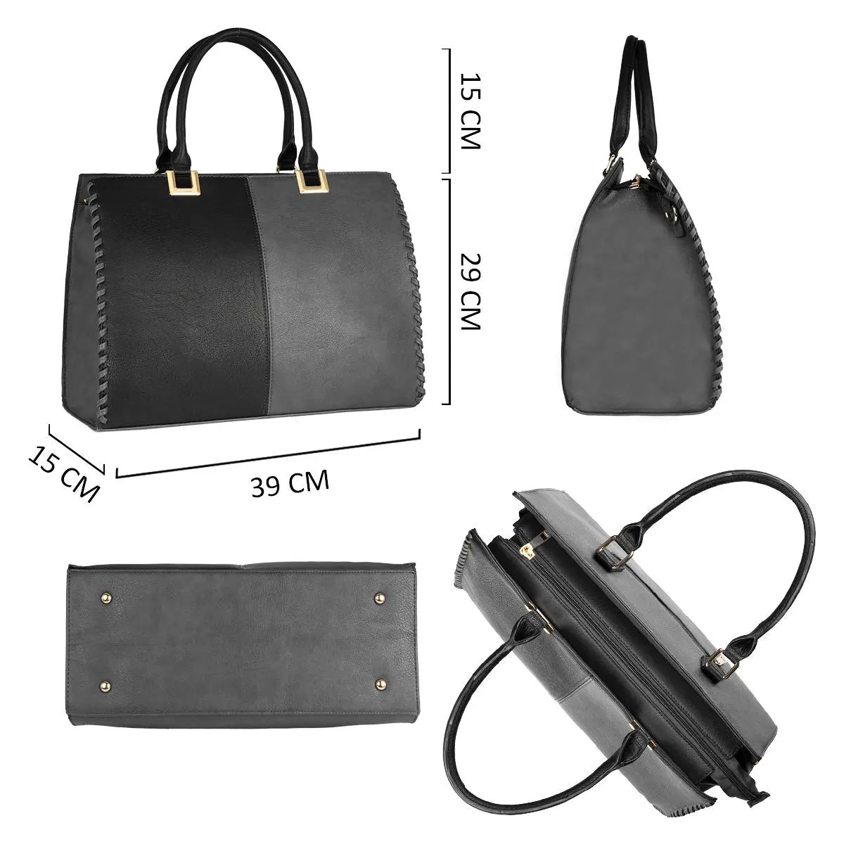 Sac cabas bicolore grand format CRAZYCHIC