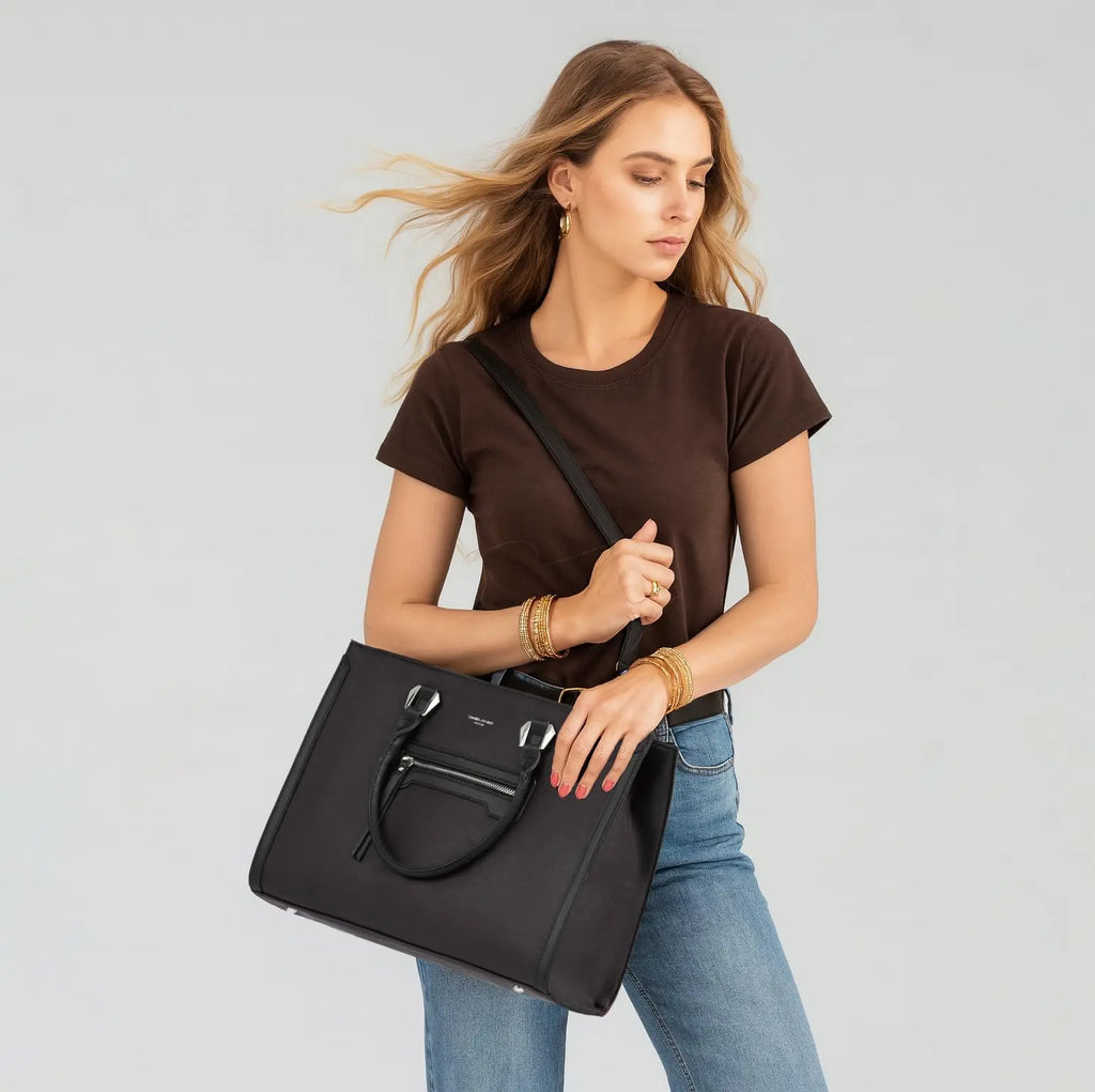 Grand sac à main cabas multiples David Jones