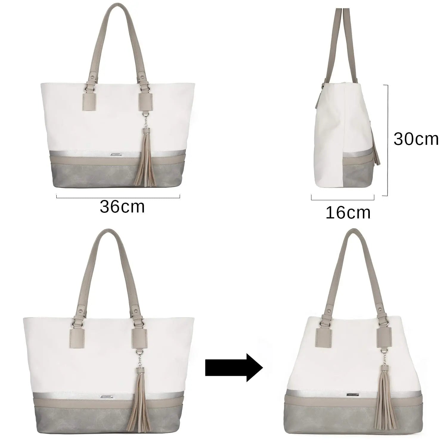 Sac à main grande capacité souple David Jones