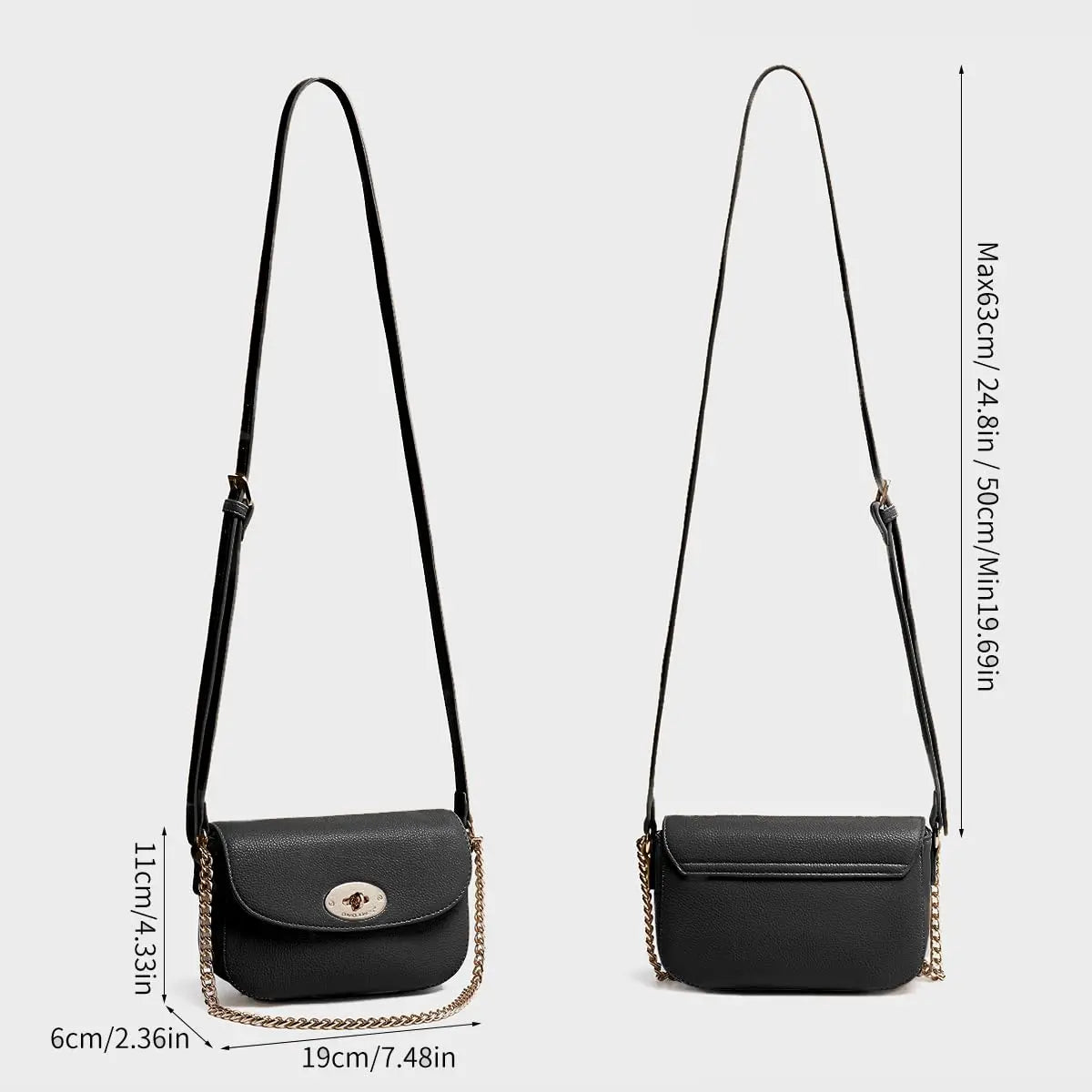 Petit sac bandoulière chaines David Jones