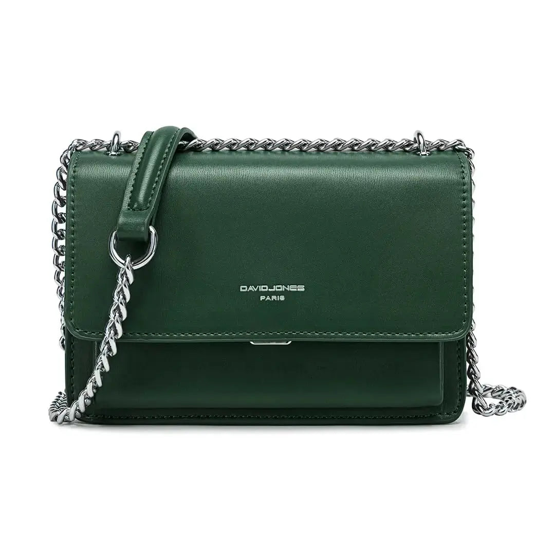 Sac bandoulière chaîne rabat David Jones