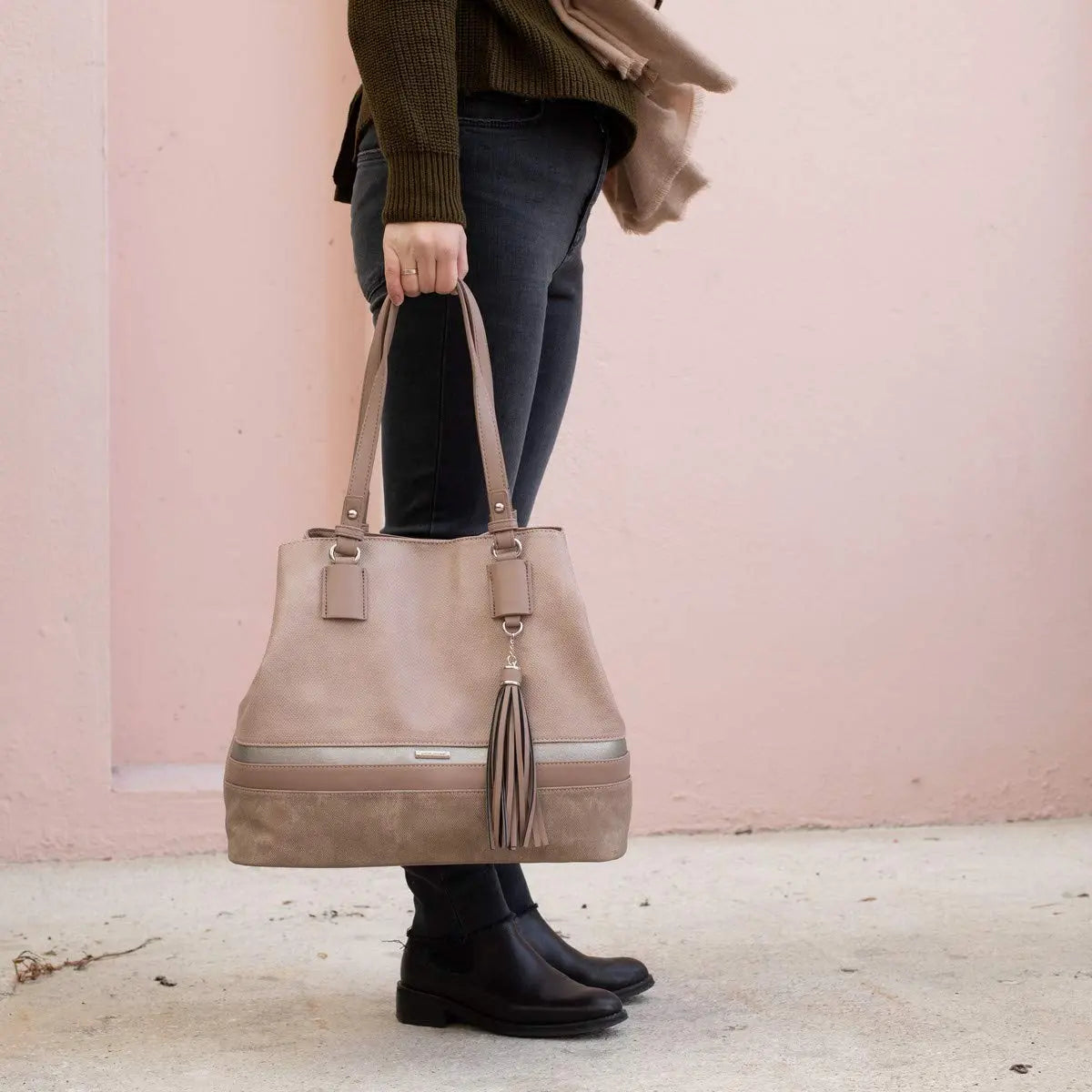 Sac à main grande capacité souple David Jones
