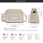 Petit sac bandoulière 3 zip poches David Jones