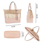 Sac à main cabas tricolore pailleté pompon CRAZYCHIC