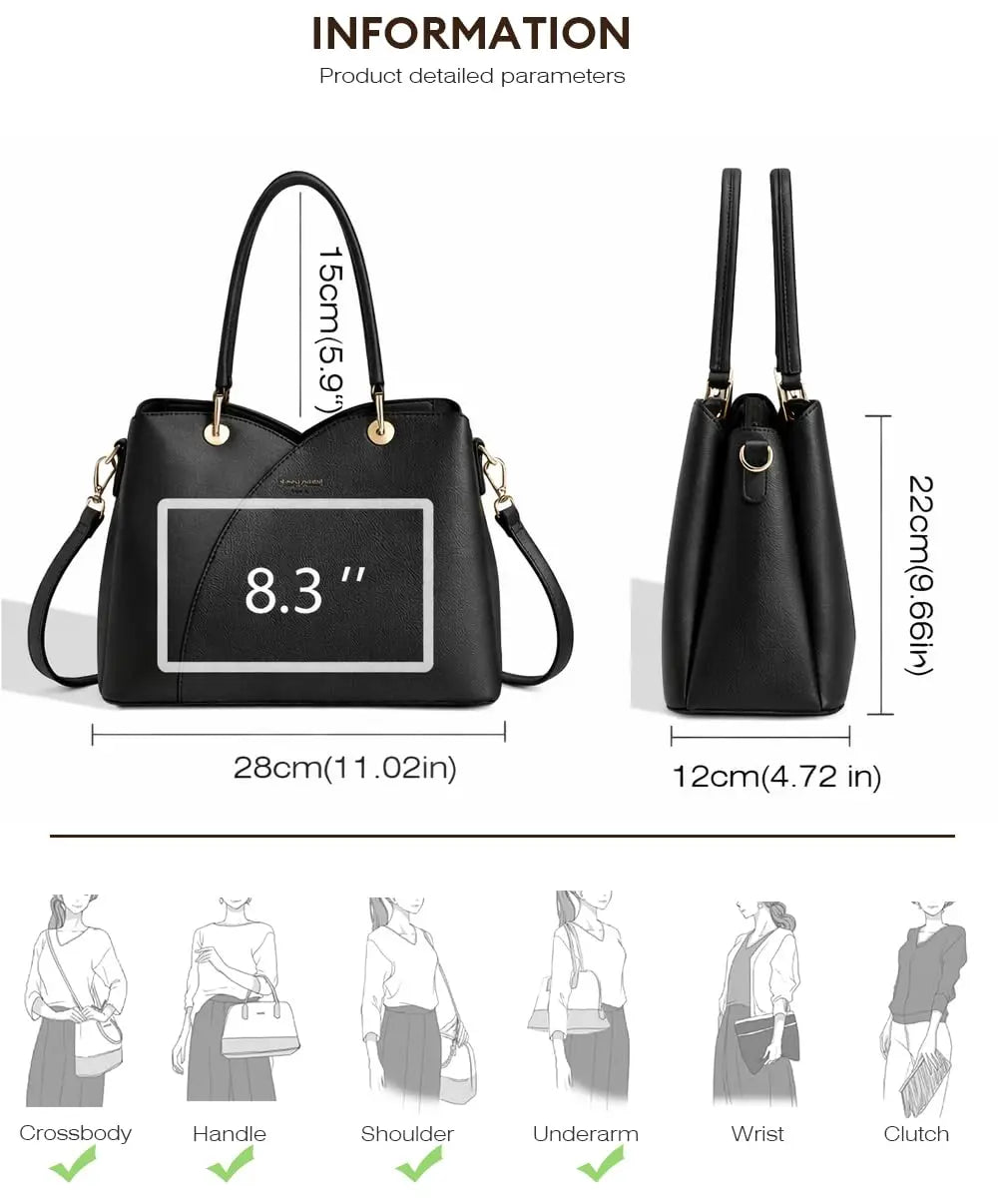 Sac à main cabas 3 compartiments David Jones