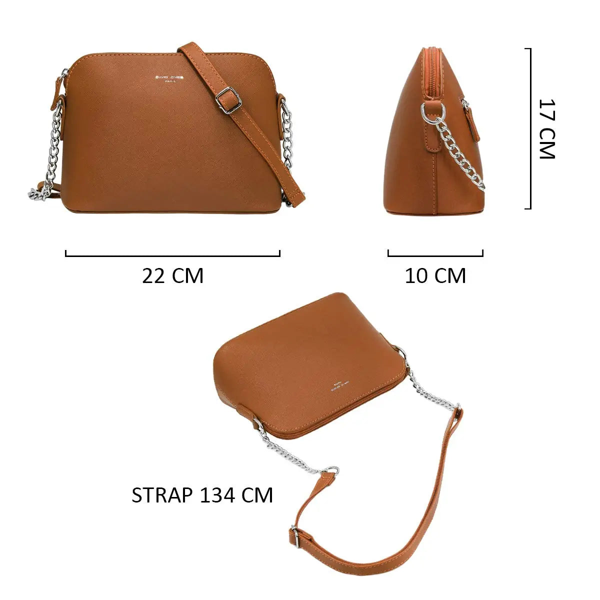 Petit sac bandoulière chaîne semi-rigide David Jones