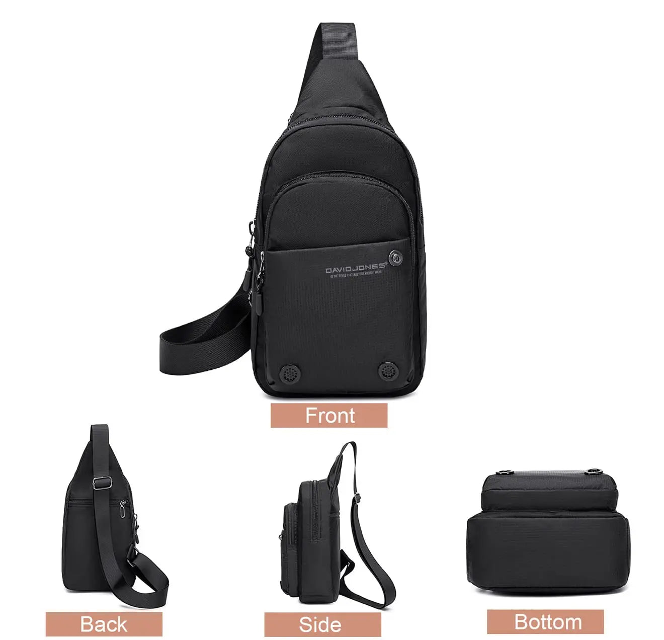 Sac bandoulière en Nylon David Jones