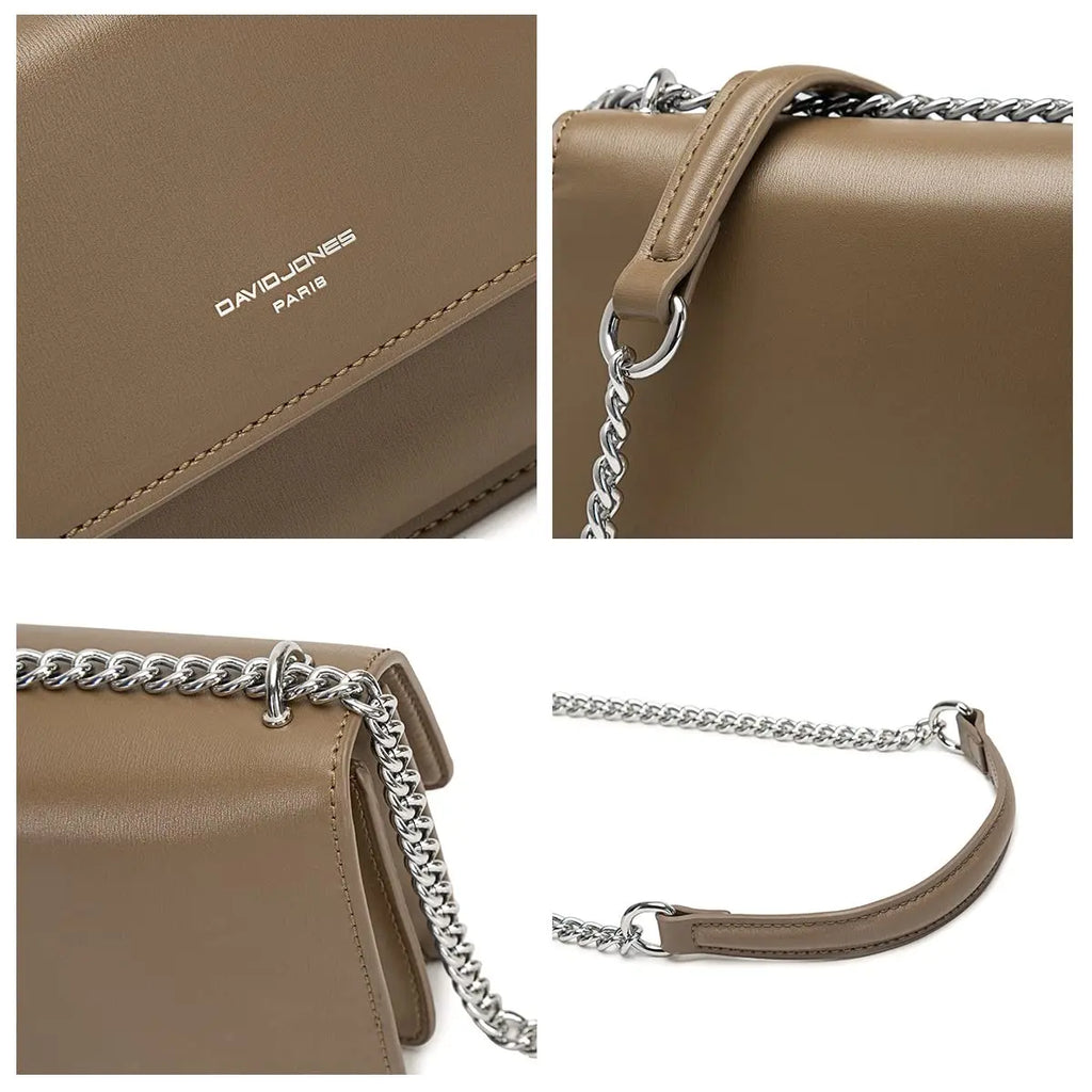 Sac bandoulière chaîne rabat David Jones