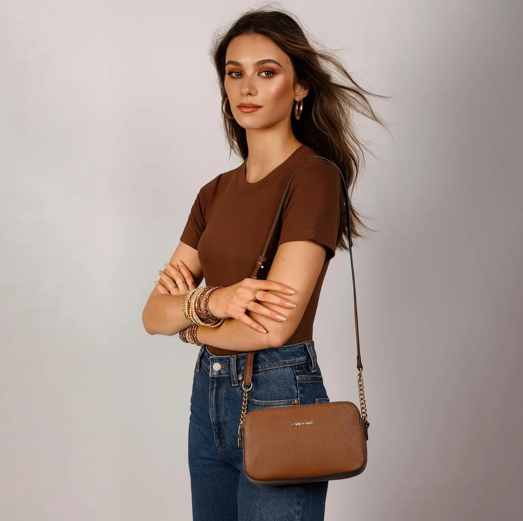 Petit sac bandoulière rectangulaire David Jones