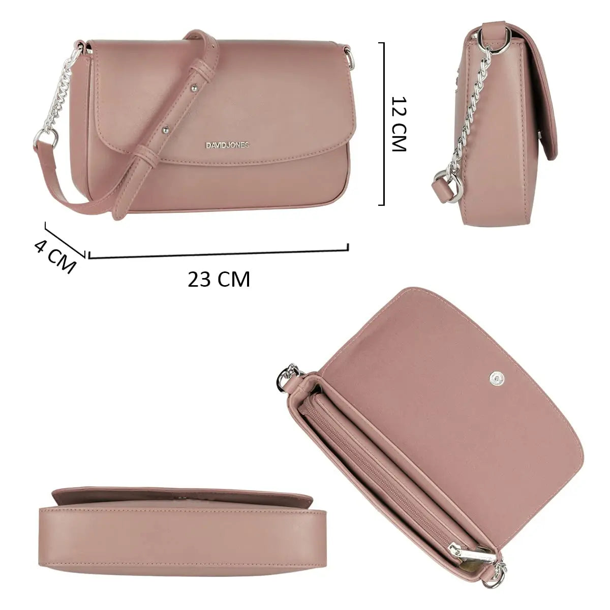 Sac bandoulière à rabat David Jones