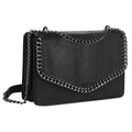 Petit sac bandoulière chaîne matelassé crocodile CRAZYCHIC