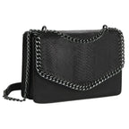 Petit sac bandoulière chaîne matelassé crocodile CRAZYCHIC