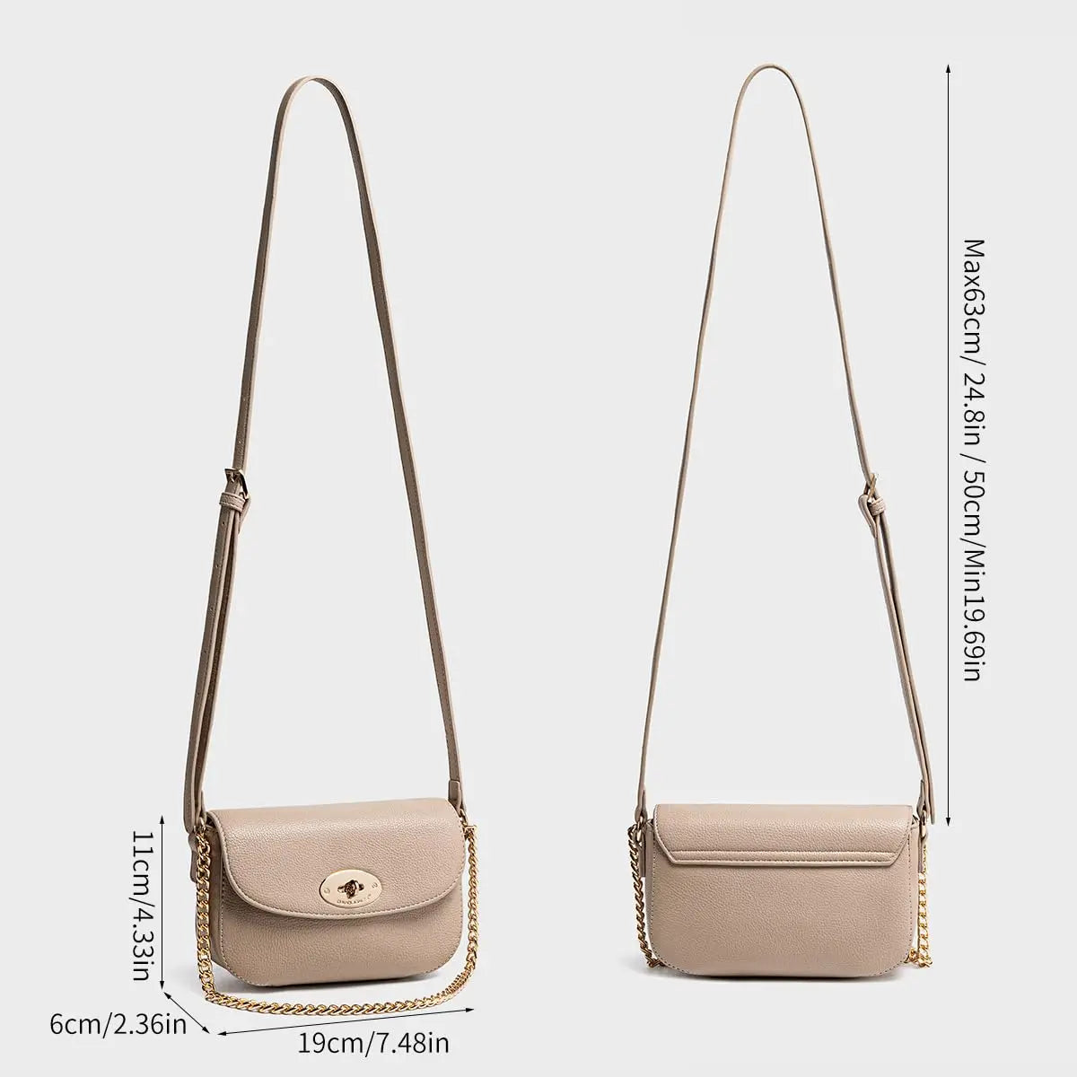 Petit sac bandoulière chaines David Jones
