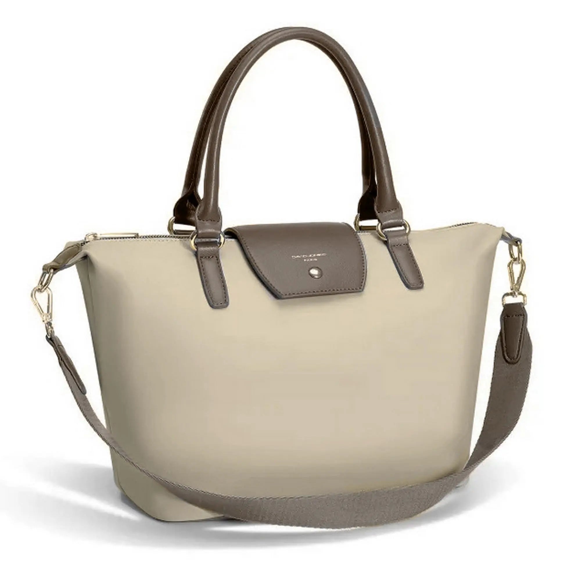 Sac à Main Cabas en Nylon Souple avec Bandoulière Capacité Moyenne David Jones
