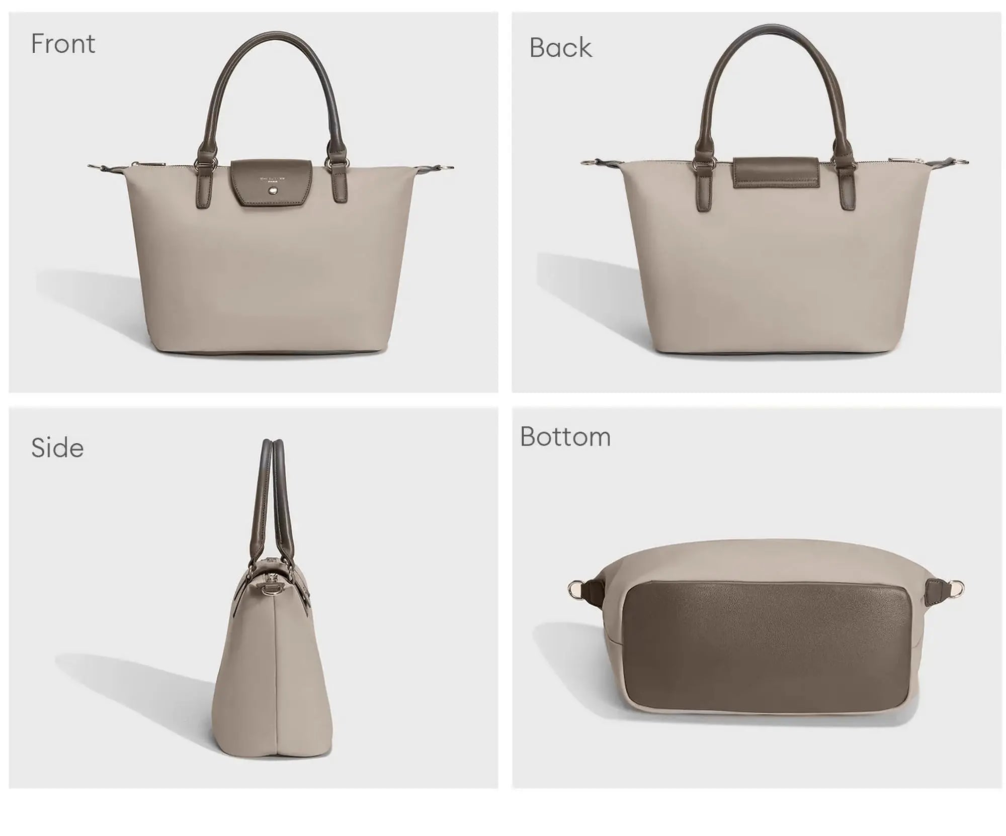 Sac à Main Cabas en Nylon Souple avec Bandoulière Capacité Moyenne David Jones