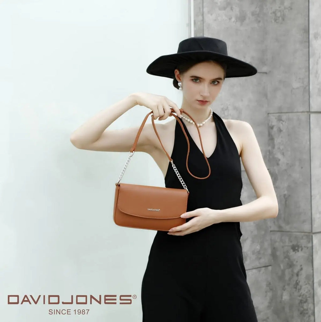 Sac bandoulière à rabat David Jones