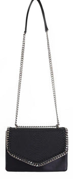 Petit sac bandoulière chaîne matelassé crocodile CRAZYCHIC