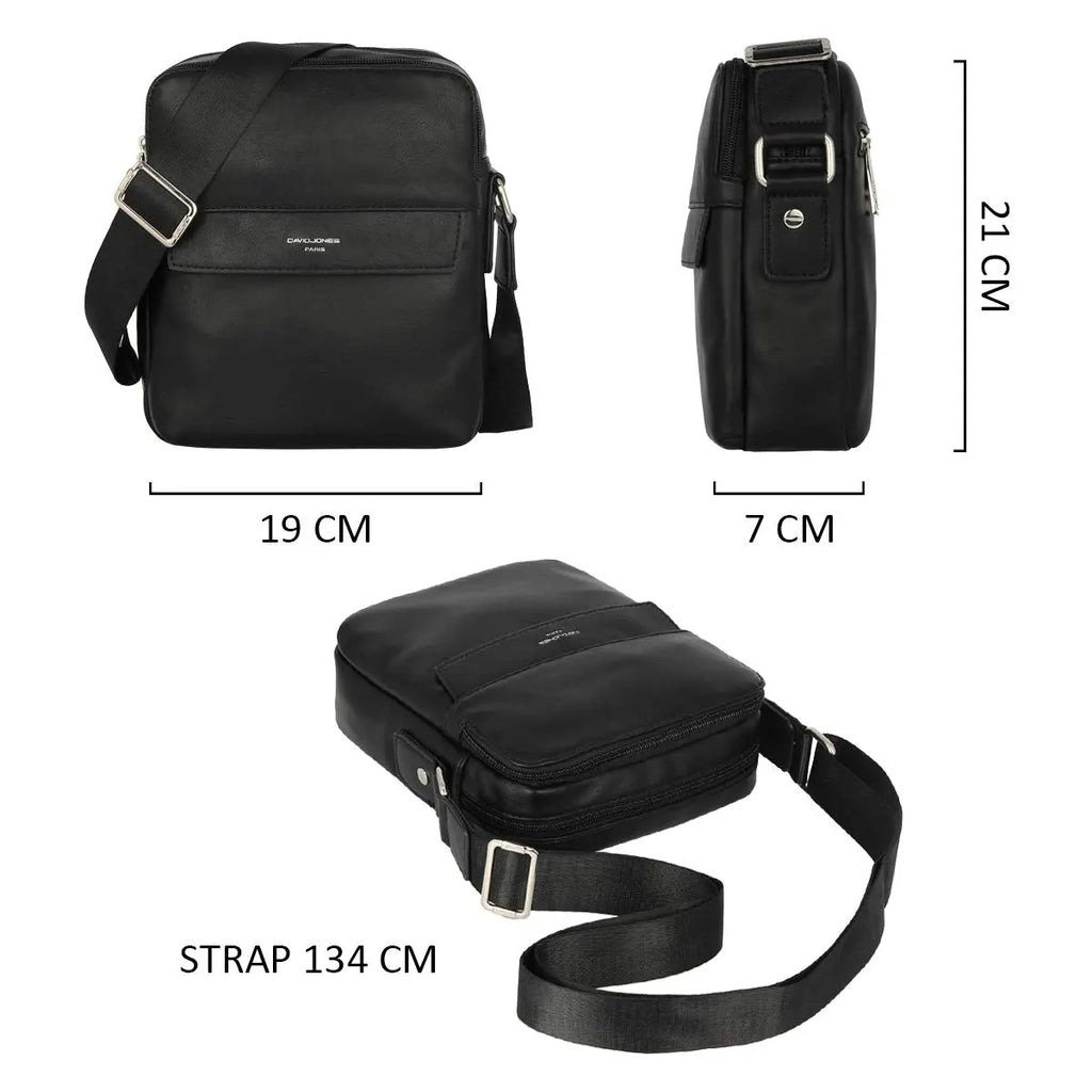 Sacoche homme style cuir véritable David Jones