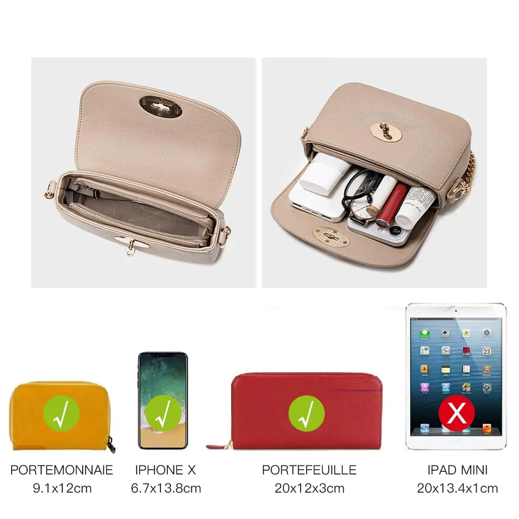 Petit sac bandoulière chaines David Jones