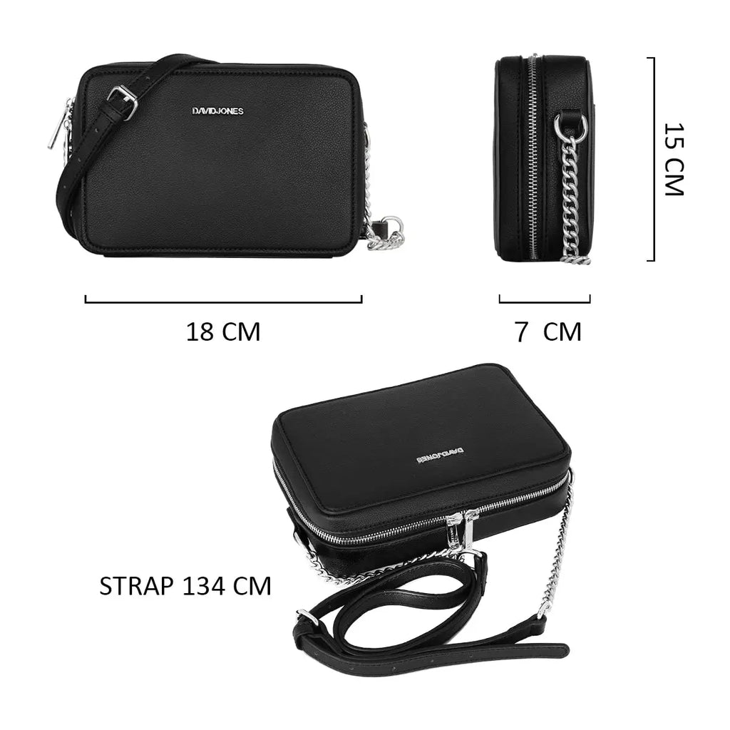 Petit sac bandoulière rectangulaire David Jones