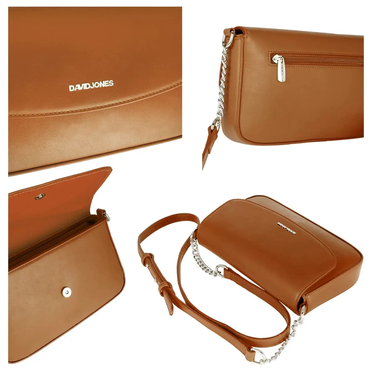 Sac bandoulière à rabat David Jones