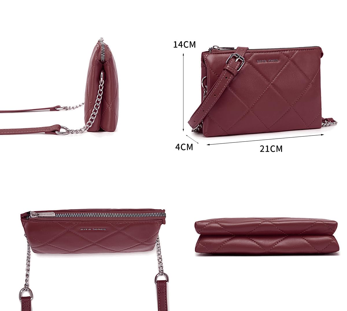 Petite pochette bandoulière matelassé David Jones
