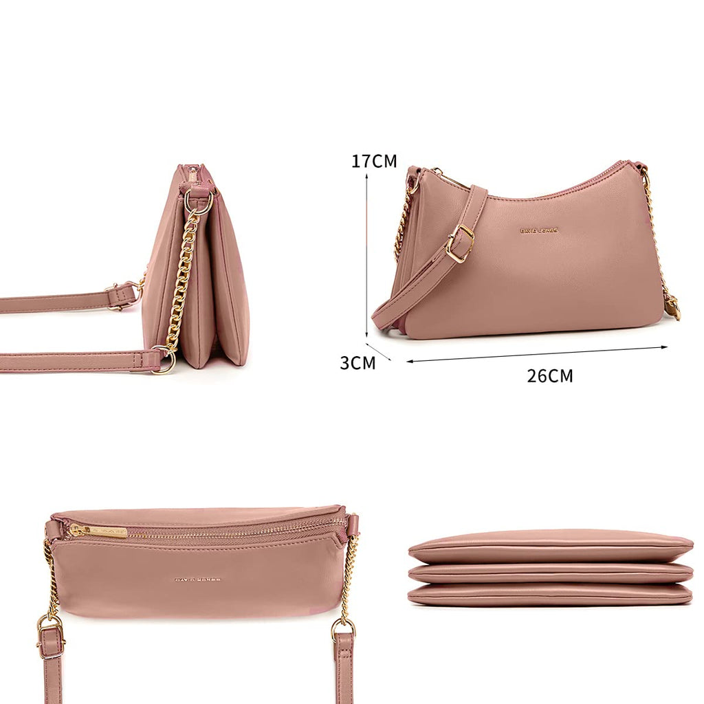 Petit sac bandoulière plusieurs compartiments David Jones