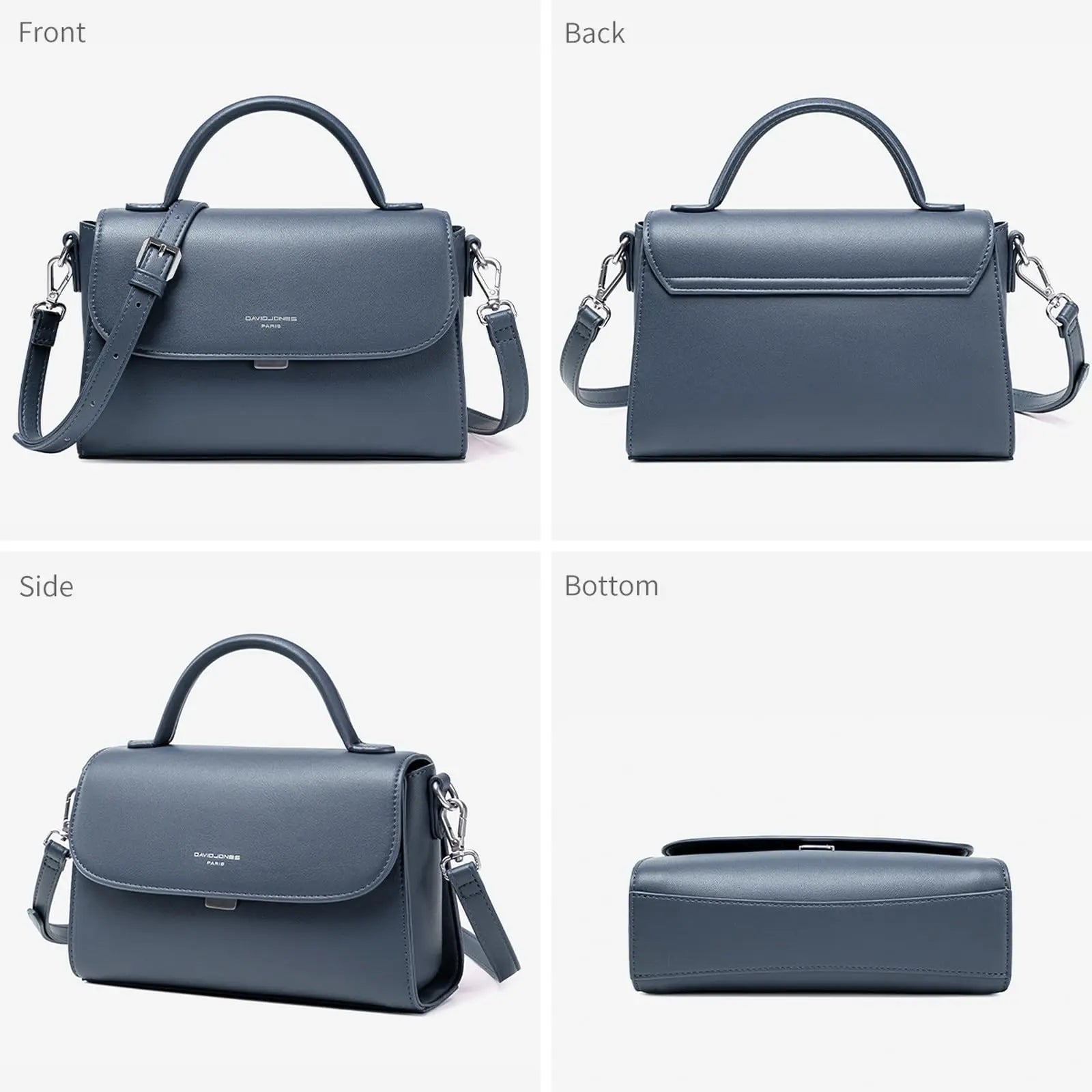 Sac bandoulière besace rabat David Jones