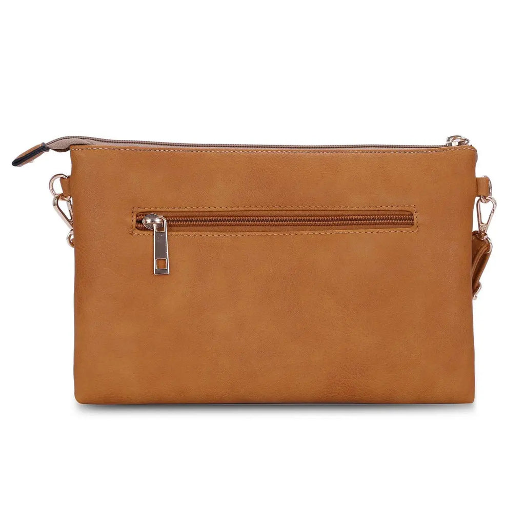 Sac bandoulière souple pailletté tricolore pompon CRAZYCHIC