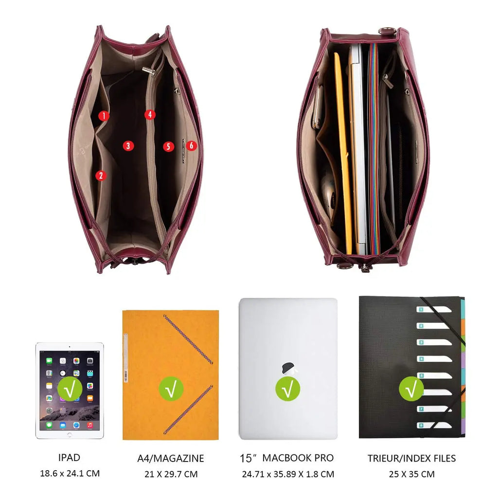 Grand sac à main cabas multiples David Jones
