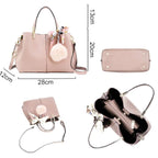 Sac à main femme tricolore pompon CRAZYCHIC