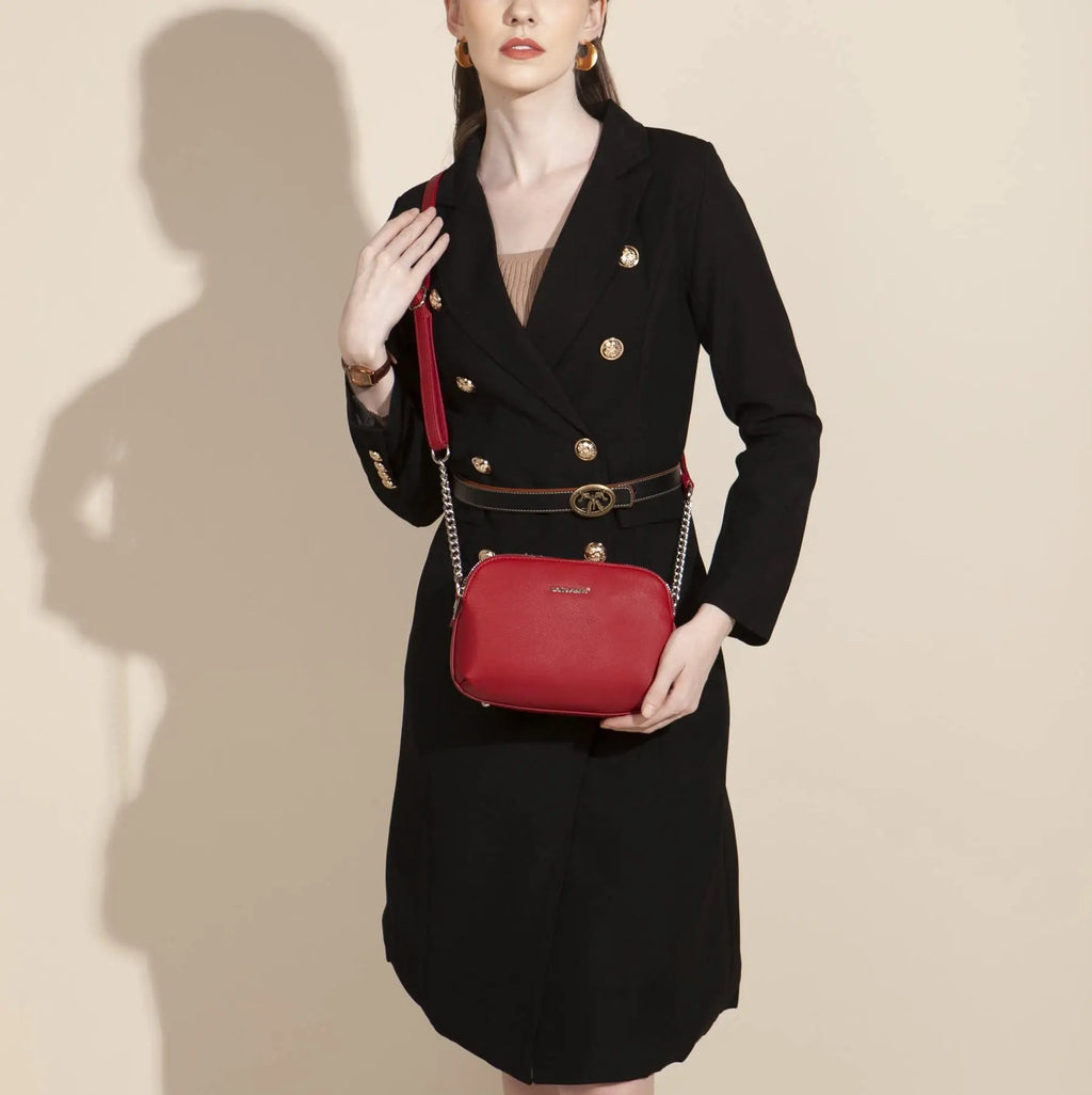 Sac bandoulière multipoche à 3 compartiments David Jones