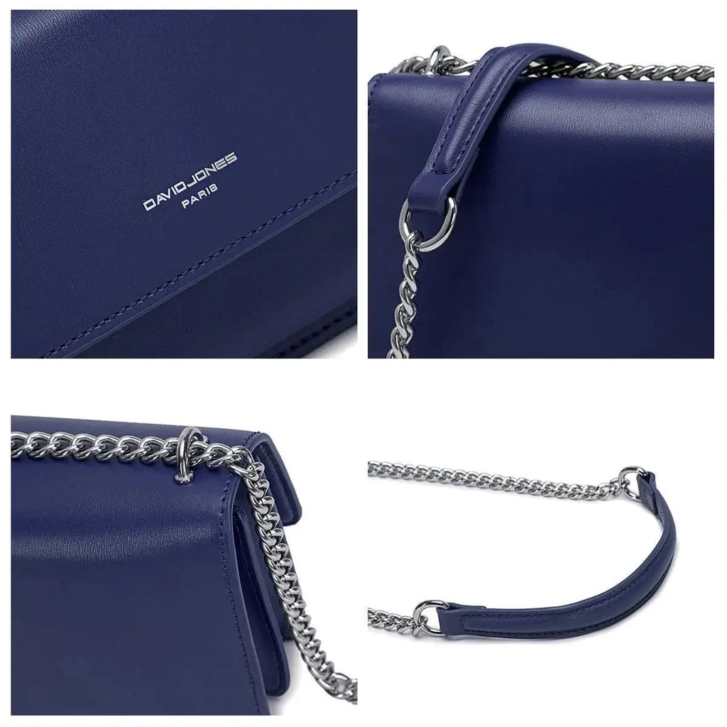 Sac bandoulière chaîne rabat David Jones
