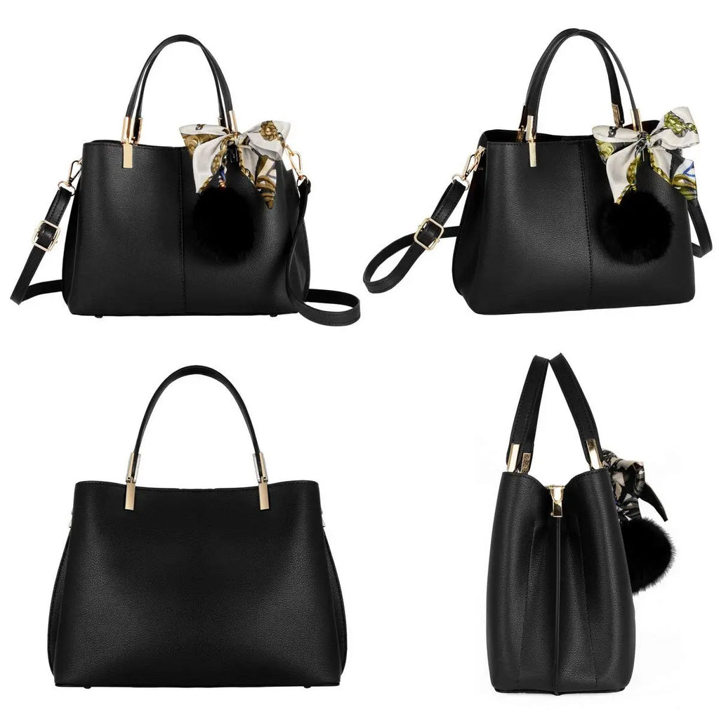 Sac à main femme tricolore pompon CRAZYCHIC