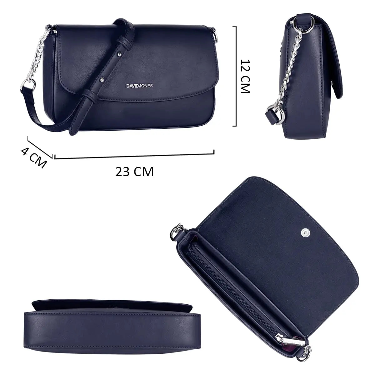 Sac bandoulière à rabat David Jones