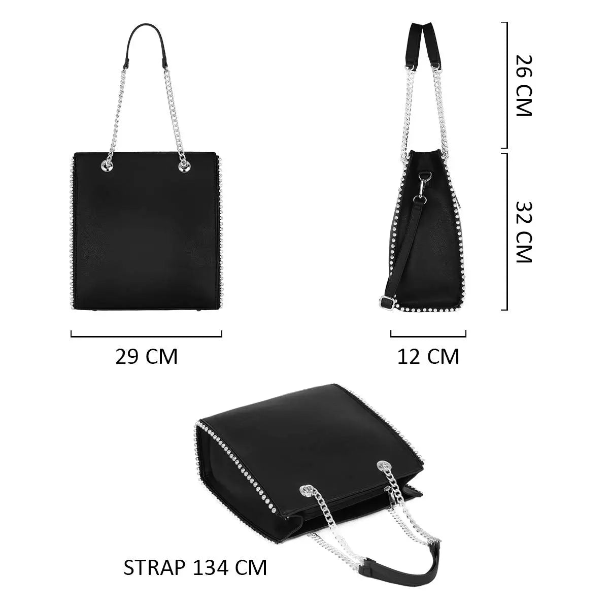 Sac à main à billes porté épaule chaînes CRAZYCHIC