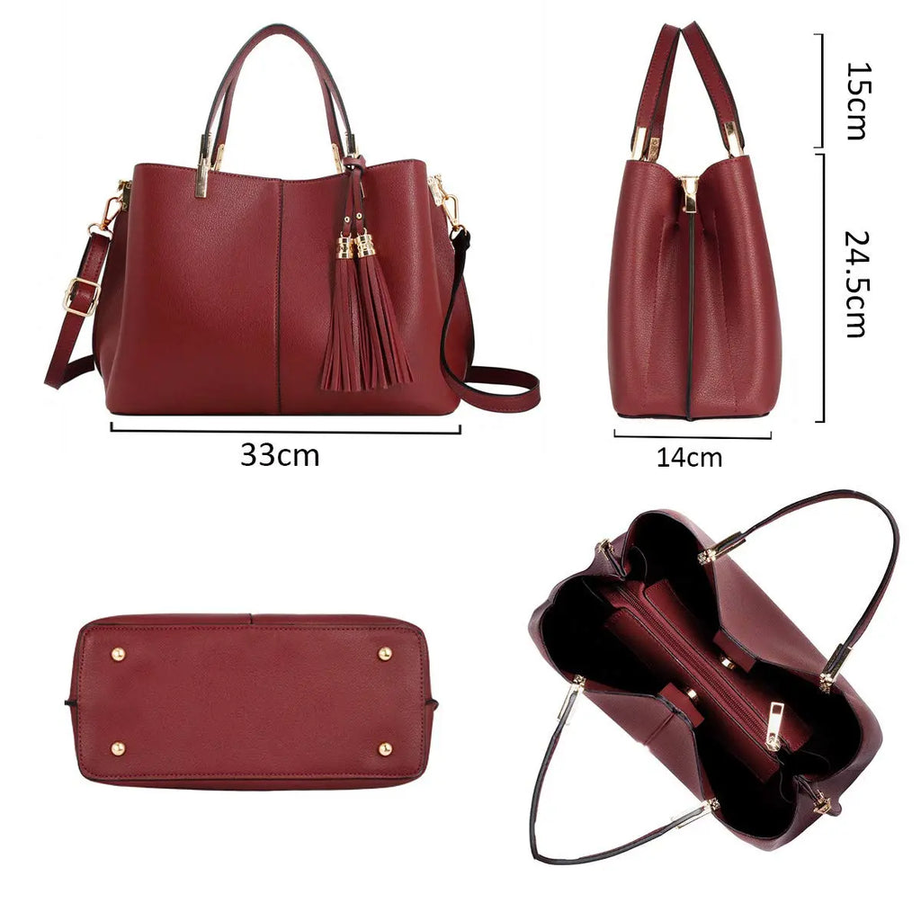 Sac à main femme tricolore pompon CRAZYCHIC