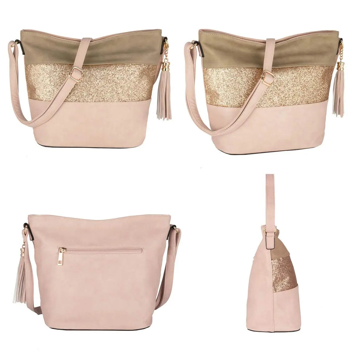 Sac bandoulière pailletté tricolore CRAZYCHIC
