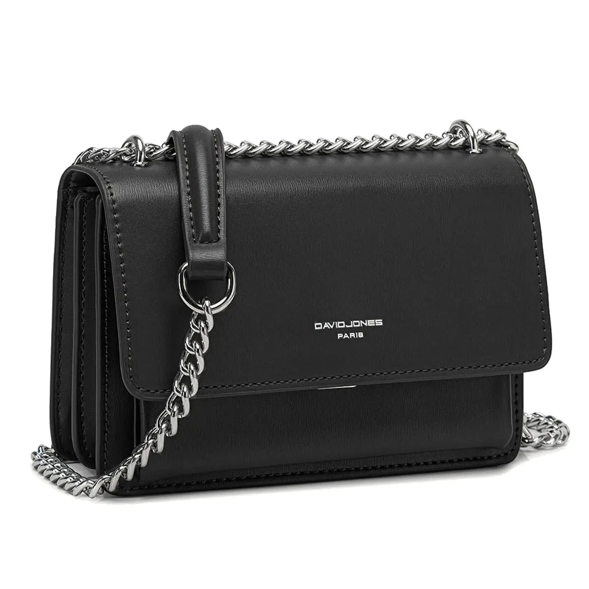 Sac bandoulière chaîne rabat David Jones