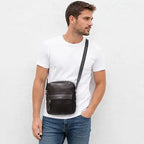 Sacoche homme style cuir véritable David Jones