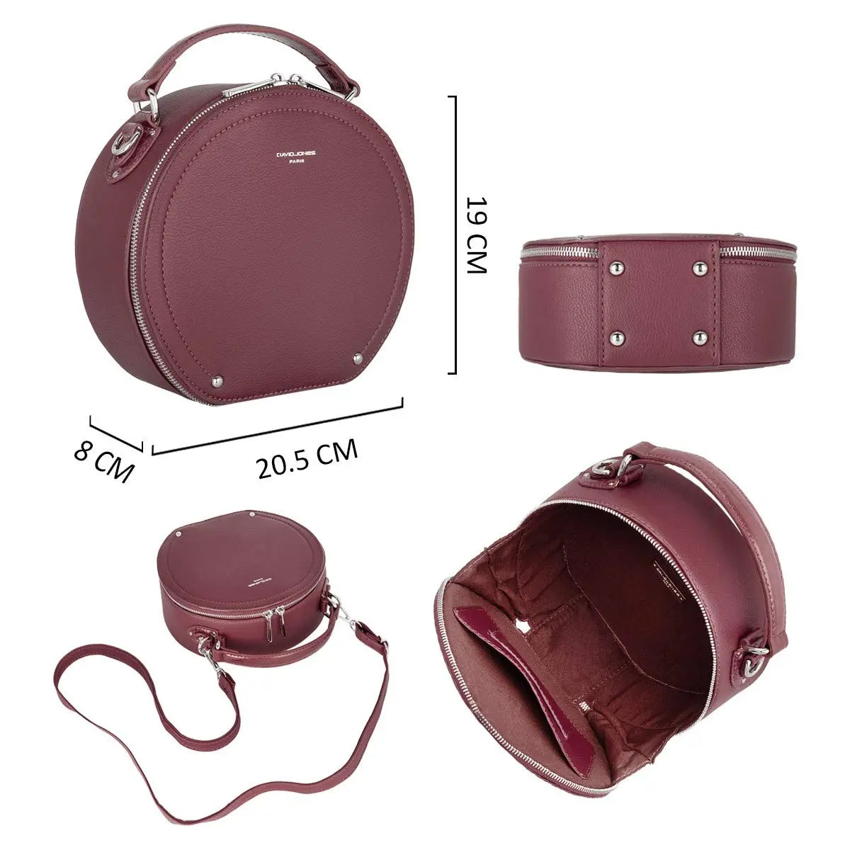 Sac bandoulière rond David Jones